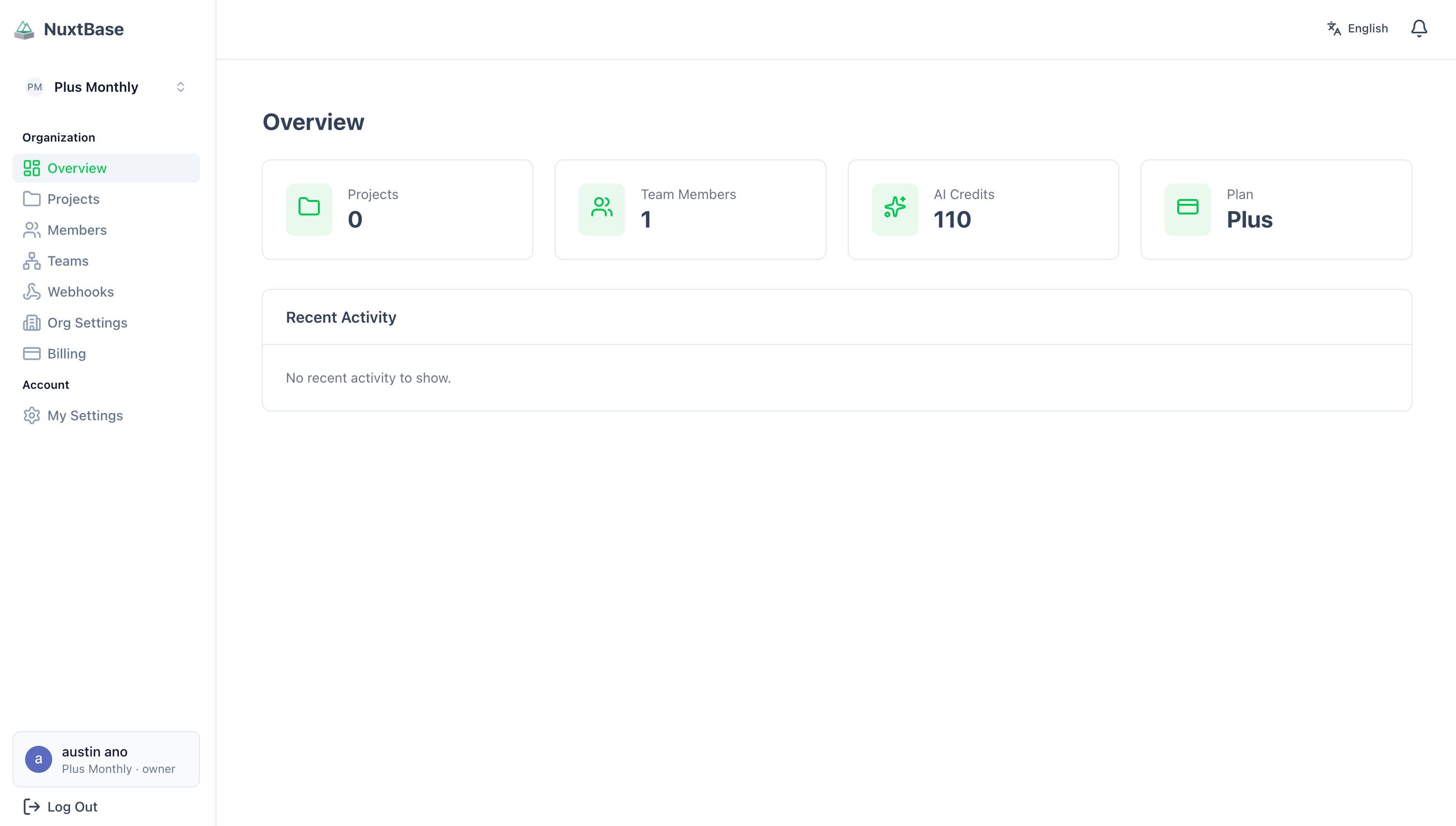 Powered by Nuxt 4 dashboard preview
